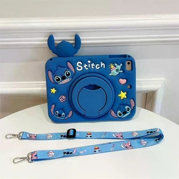 Чехол детский Silikon Power с подставкой и ремешком Apple iPad Air 5 (2022) Stitch Dark Blue