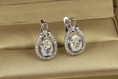 Серьги Xuping Jewelry Империя 1,9 см серебристые