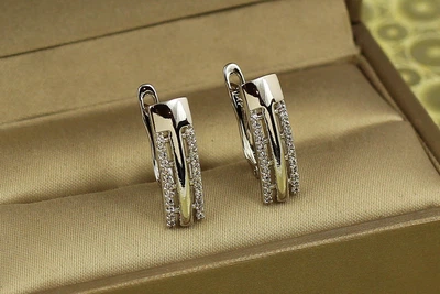 Серьги Xuping Jewelry Аршин 1,8 см серебристые