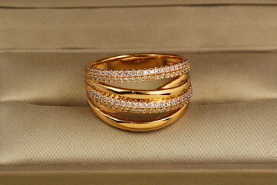 Кільце Xuping Jewelry В'язка р 20 золотисте