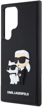 Панель Karl Lagerfeld 3D Rubber Karl & Choupette для Samsung Galaxy S24 Ultra (S928) Black (3666339241988)