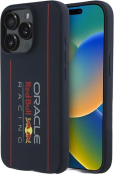 Панель Red Bull Silicone Vertical Logo MagSafe для Apple iPhone 15 Pro Navy (RBHMP15L24SIOLRV)