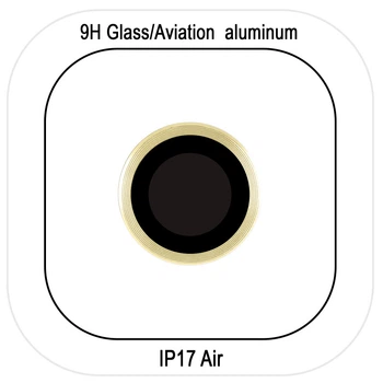 Захисне скло Epik Metal Classic на камеру (в упак.) на Apple iPhone 17 Air (6.5") Золотий / Light Gold