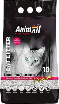 Наповнювач для котячого туалету AnimAll Бентонітовий грудкуючий 8.6 кг (10 л) Білий без аромату