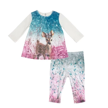 Комплект для дівчинки сукня+легінси Chicco 74 см Комбінований