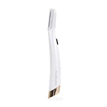 Триммер-эпилятор для интимных зон женский Flawless Dermaplane Glo от 1 батарейки AAA с подсветкой, нержавеющая сталь