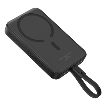 Повербанк 10000 mAh с беспроводной зарядкой MagSafe Baseus Magnetic Mini (30W, Type-C). Black