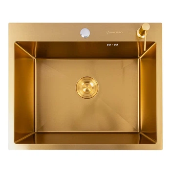 Кухонна мийка VALESO 60*50 PVD GOLD Handmade DECOR (3.0/.08)