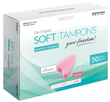 Женские гигиенические мягкие тампоны – Soft-Tampons MINI JoyDivision, 50 шт.