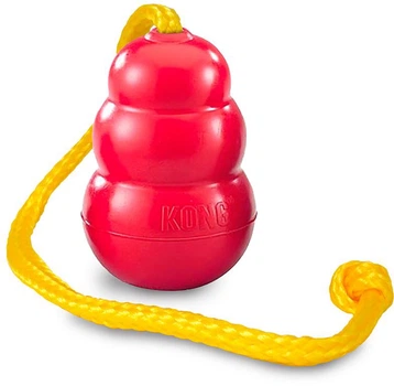 Zabawka dla psów Kong Classic W/Rope M (35585356075)