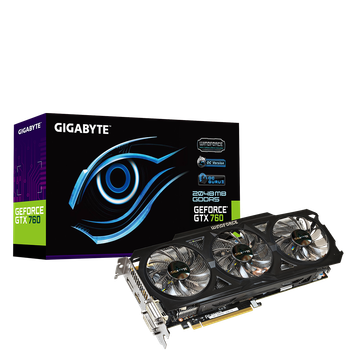 Відеокарта GeForce GTX 760 2GB Gigabyte WindForce OC rev.2.0 (GV-N760OC-2GD) Б/В