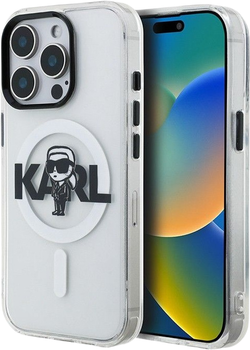 Панель Karl Lagerfeld IML KL Sketch Logo MagSafe для Apple iPhone 16 Transparent (KLHMP16SHGKIGKBT)