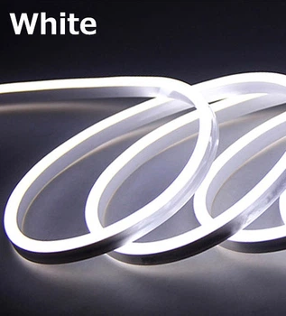 Стрічка - Силікон LED Neon - 12v 50см біла гнучка (бічне свічення/шир.12мм/вис. 6мм)