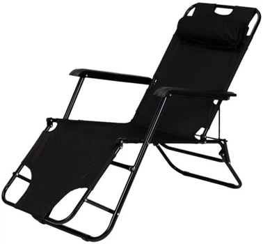 Шезлонг ModernHome by Multistore ZRL010 Чорний (955555911820064) - Уцінка