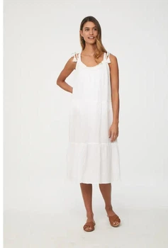 Сарафан Beach Lunch Lounge Willa Solid Gauze Dress, белое, размер L