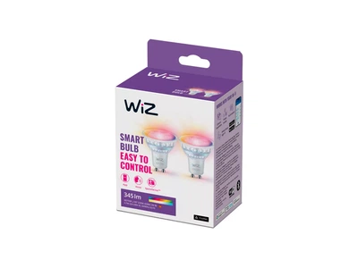 Розумна LED лампа WiZ Smart GU10 RGB + White 2200-6500K 345lm 4.7W, Matter, Wi-Fi (комплект 2 шт) 8720169076723