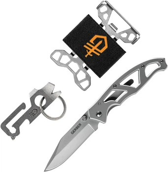 Подарочный комбо набор GERBER Paraframe Combo: ніж Paraframe, мультитул Mullet, картхолдер Barbill, 13 в 1м