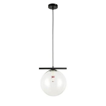 Світильник підвісний шар Levistella 7841023-1 (250mm) BK+CL чорний, плафон прозорий