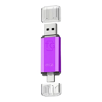 USB Flash Drive T&G 64gb USB/Type C 009 Фіолетовий