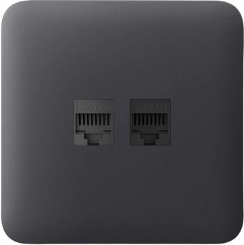 Фронтальная панель Ajax SoloCover LAN Graphite до 1 Гбит/с CAT 5e CAT 6 для 4K