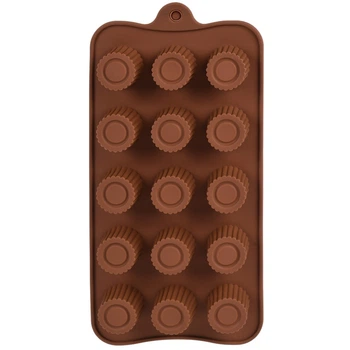 Форма силіконова для конфет Sweets R34958 15 відділень 20.5х10.3 см Коричневий