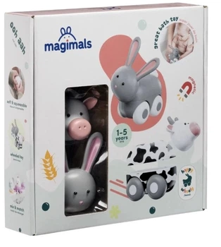 Zestaw do zabawy Clics Magimals Wheely Box Farma magnetyczna 402003 (5414699000589)
