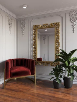 Дзеркало інтер'єрне Casa Verdi Classic 140*90 см золотисте