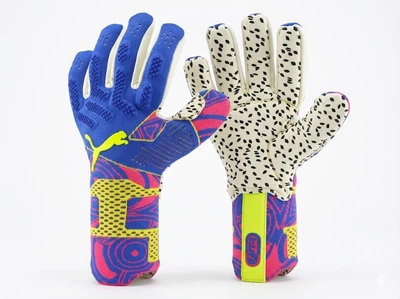 Вратарские перчатки Ultra Ultimate NC 4mm Elite Dual Grip Профессиональные для футбола (7 размер 9-15 лет) синий