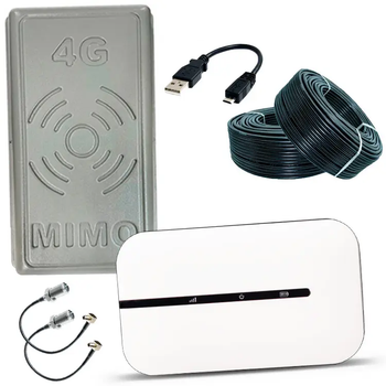 4G Wi-Fi комплект с мощной аккумуляторной батареей (4500 mAh) + антенна МИМО 17 Дб