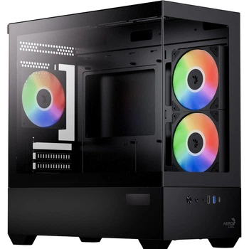 Корпус AeroCool P300D Digi з цифровим екраном Black