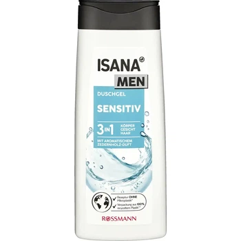 Гель для душа Isana Men Sensitiv 3в1, 300 мл