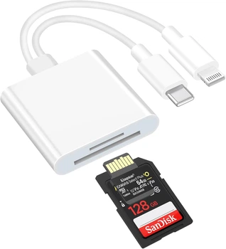 Переходник для Iphone Lightning на USB-C SD/TF Card Reader адаптер для USB-C на картридер SD Card Kayfovo YO 22