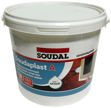 Однокомпонентный акрилатный герметик-мастика Soudal Soudaplast A для внешних работ