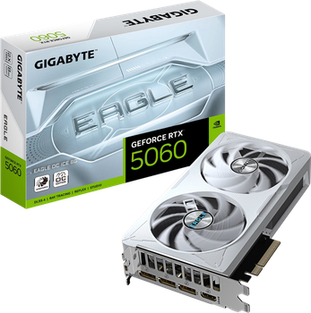 Відеокарта GeForce RTX 5060 8GB Gigabyte Eagle OC Ice (GV-N5060EAGLEOC ICE-8GD)