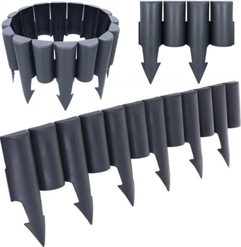 Газонна огорожа Vilde 2.5 м Графітова (351009-G)