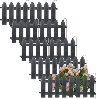 Садовий паркан Vilde 20x15 см 10 шт. Графітовий (351004-G)