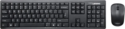 Zestaw bezprzewodowy Lenovo 100 Wireless Combo Black (GX30L66303)