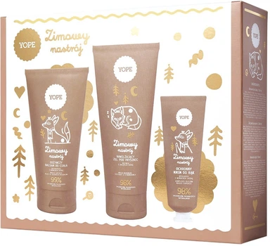 Zestaw kosmetyków do pielęgnacji ciała Yope Zimowy nastrój Żel pod prysznic 200 ml + Balsam do ciała 150 ml + Krem do rąk 50 ml (5906817702982)