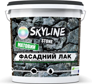 Фасадный лак для камня акриловый SkyLine Stone Матовый 3 л (4821044019300)