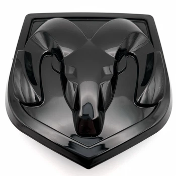 Эмблема логотип Dodge (ABS, черный глянец) 16,0*14,2 см