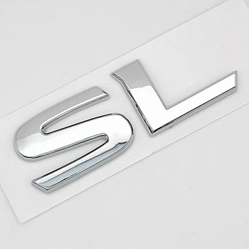 Емблема напис SL Nissan (ABS, хром, глянець) 7,0*2,4 см