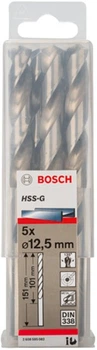 Набір свердел Bosch HSS-G 12.5 мм 5 шт 2608595082 (3165140290821)