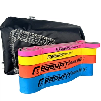 Резинка для подтягиваний EasyFit 7-63 кг набор 4 шт.эспандер петля для фитнеса (EF-7634s)