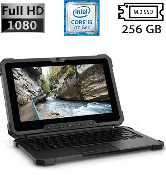 Защищенный планшет Dell Latitude 7212 Rugged / 11.6'' (1920x1080) IPS / Intel Core i5-7300U (2 (4) ядра по 2.6 - 3.5 GHz) / 8 GB DDR3 / 256 GB SSD M.2 / Intel HD Graphics 620 / WebCam / Стилус / Клавиатура б/у