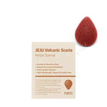 Спонж-конняка с вулканическим пеплом Seoul Jeju Volcanic Scoria Konjac Sponge Purito 7 г