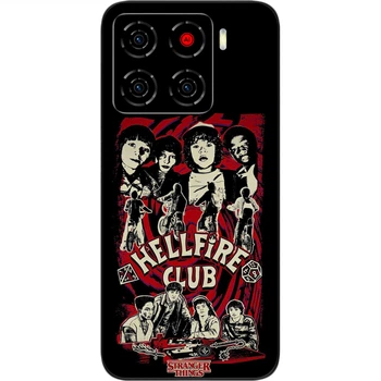 Силиконовый чехол SMTT для ZTE Blade A56 с принтом Stranger Things Адский клуб
