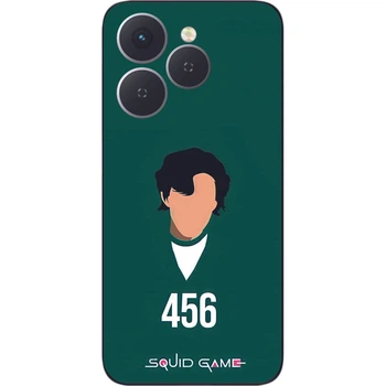 Силиконовый чехол SMTT для Tecno Spark 40 (KM5n) в стиле Игра в кальмара Игрок 456