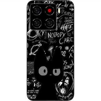Силиконовый чехол SMTT для ZTE Blade A56 с принтом Тёмные мысли