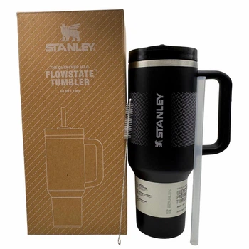Термос термочашка Stanley Quencher ProTour Flip Straw Tumbler з нержавіючої сталі Black 1,18 л KT7001926