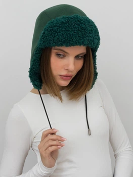 Шапка женская VILSS Inverno Cashmere Ram VLU-2502-30-16 55-58 Изумрудная